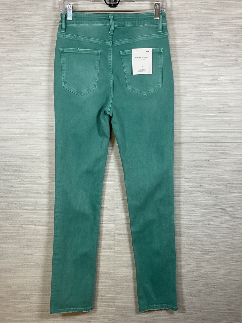 Flying Monkey High Rise Slim Straight Jeans Latino Bay Teal Green NWT 28 - Picture 7 of 10
